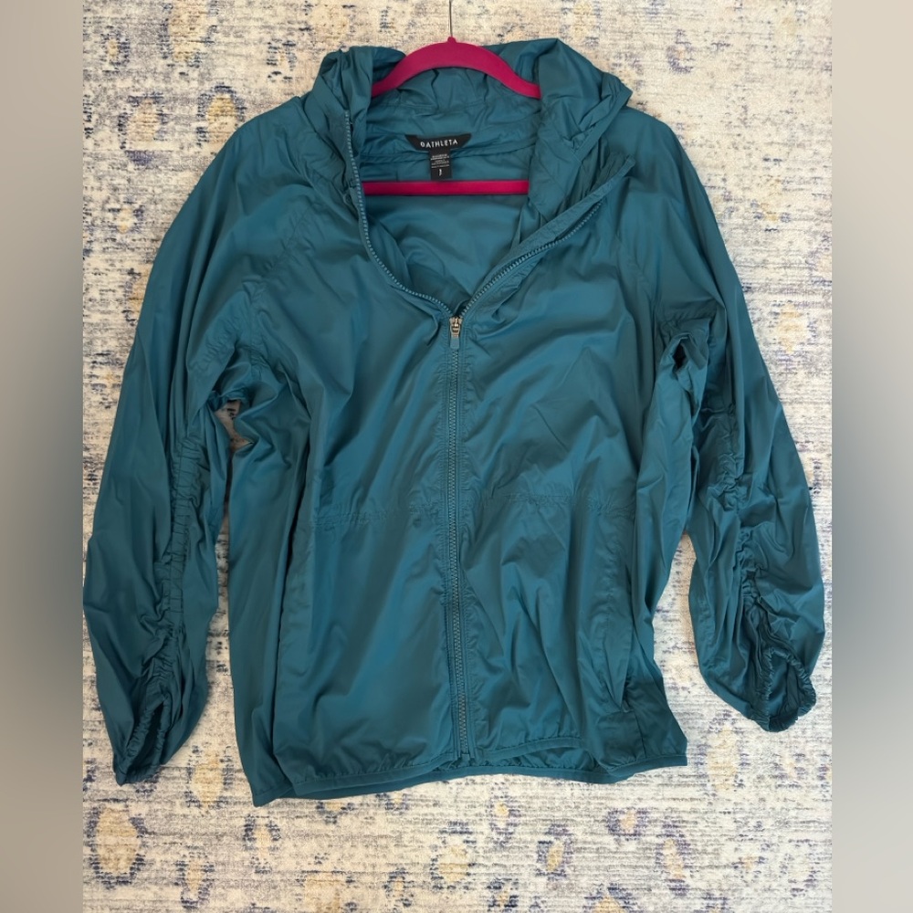 Athleta Womens Superset Jacket Blue Lightweight Zip Up Active Windbreaker S